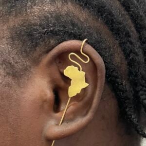 African Map Ear Pin
